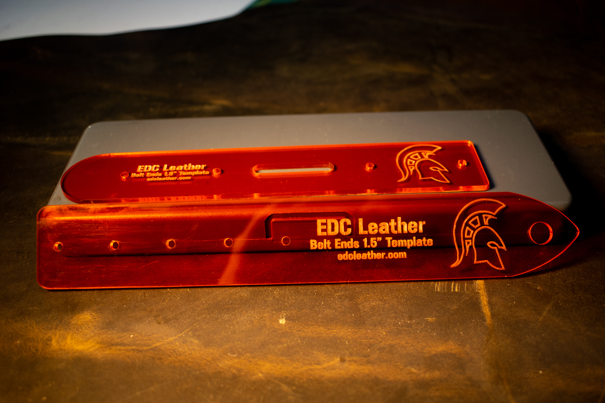 Belt Billet and Chape Acrylic Templates EDC Leather